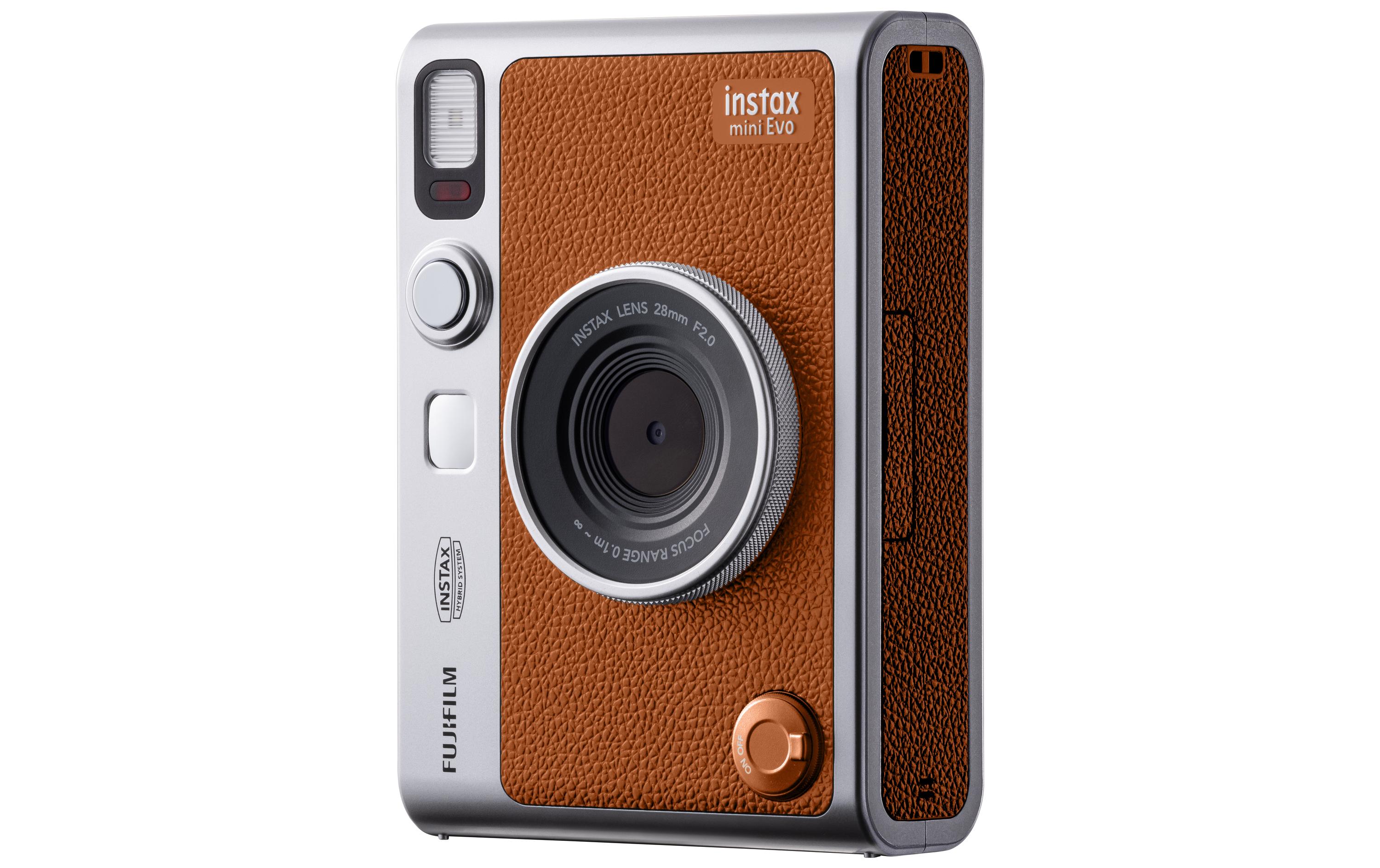 Fotokamera Instax Mini Evo Braun<br>Sofortbildkamera für ein einzigartiges Erlebnis