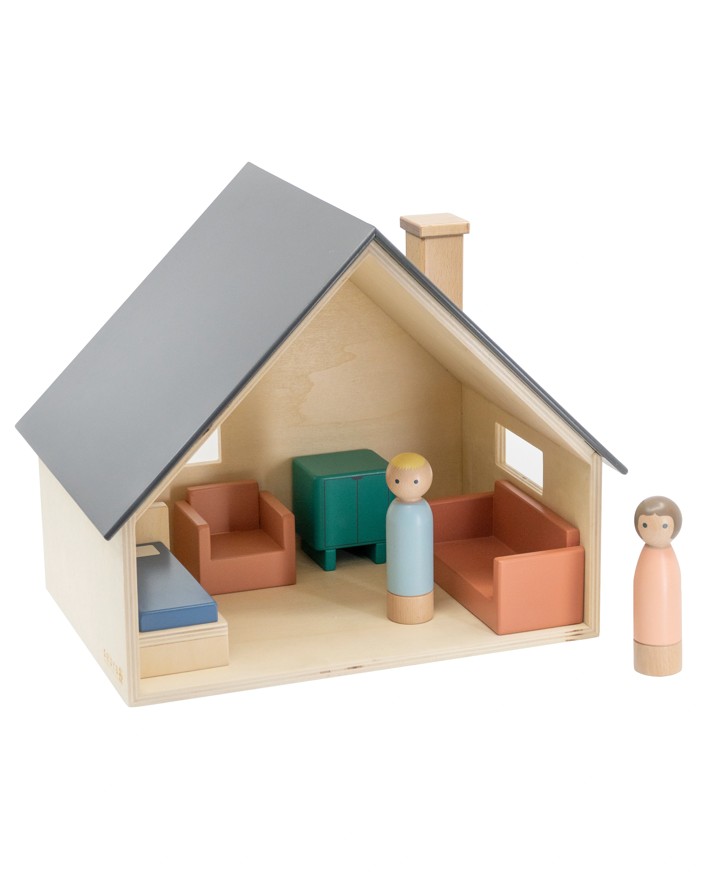 Puppenhaus LITTLE (34x28x24) mit Zubehör
