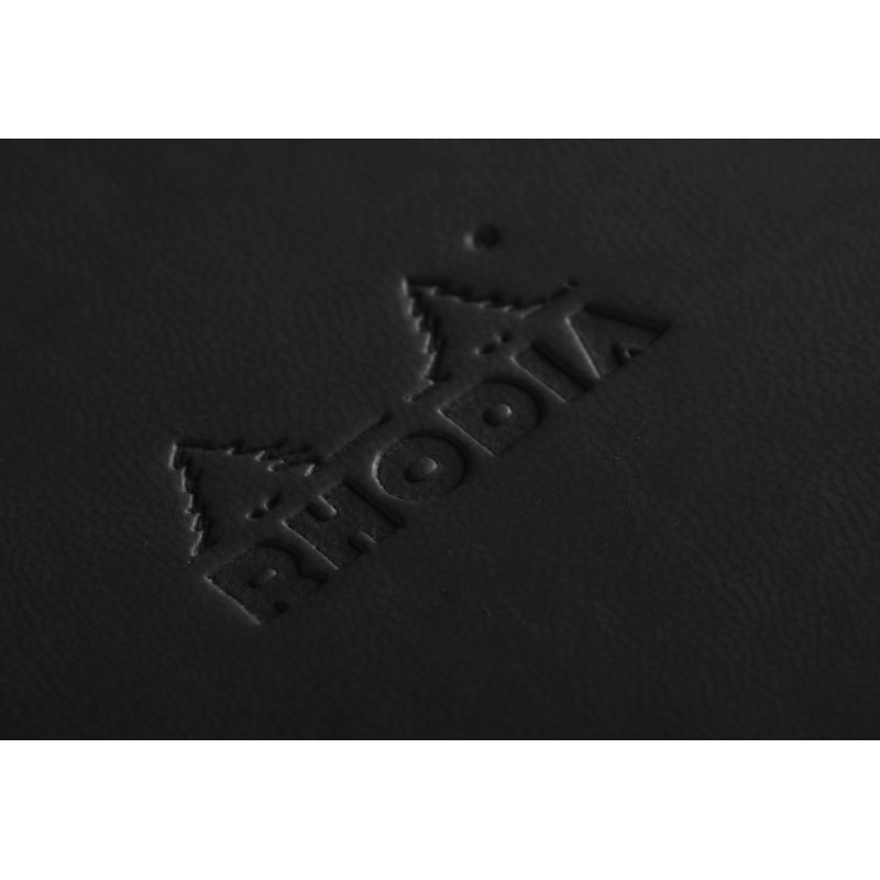 Carnet Webnotebook Rhodiarama noir 14,8 x 21 cm fermeture élastique ligné -192 pages