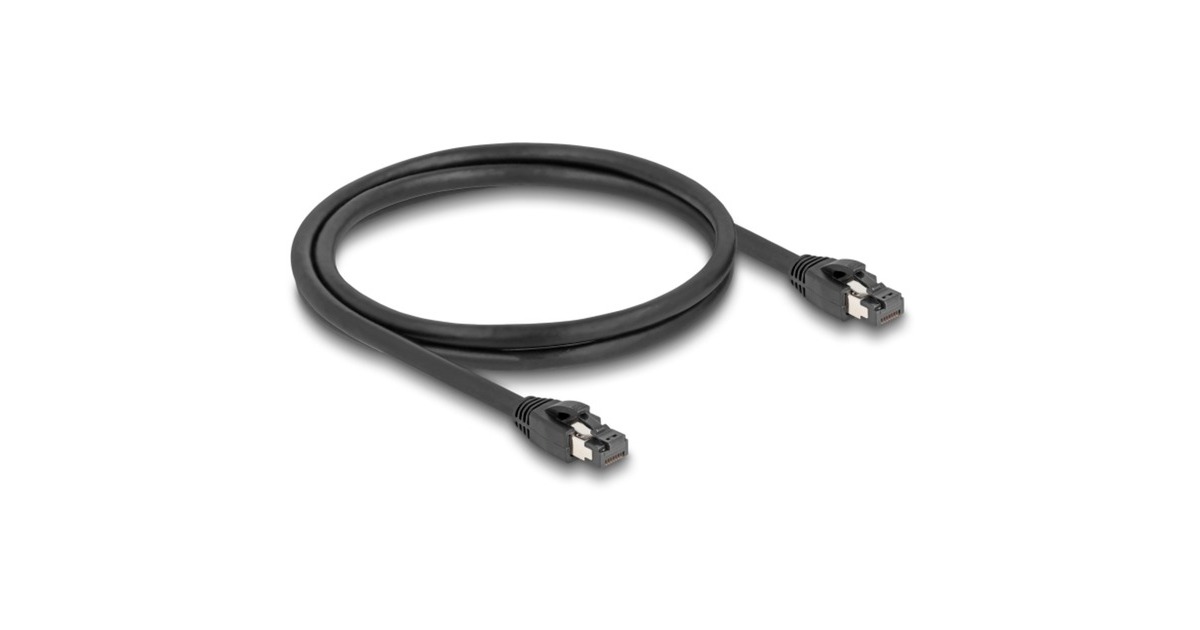 DeLOCKPatchkabel S/FTP, RJ-45 met Cat.8.1  (Zwart, 1 meter)