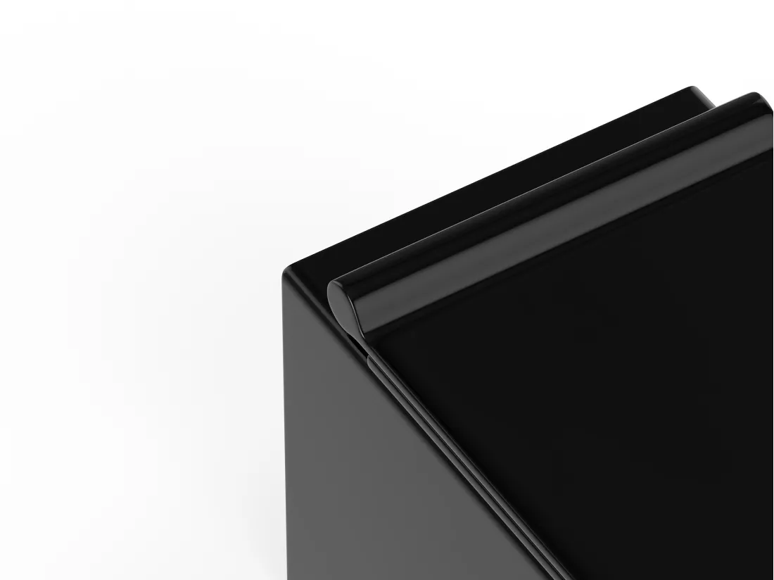 Pack WC suspendu en céramique noir brillant avec bâti-support et plaque de déclenchement ronde - CLEMONA