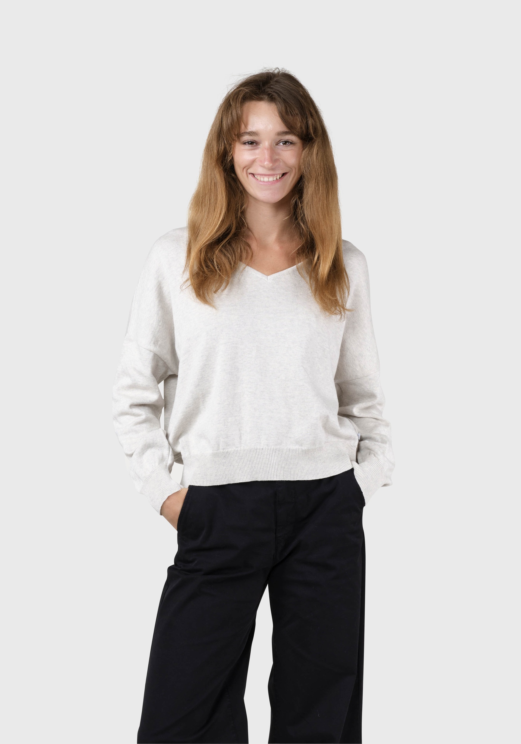 Klitmøller Collective Strickpullover Randi Cream Melange