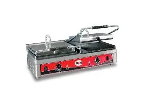 Klemgrill Dobbelt GMG 82x50x30cm Grillareal 2x36x27cm Rillet top/glat bund 300C,stk