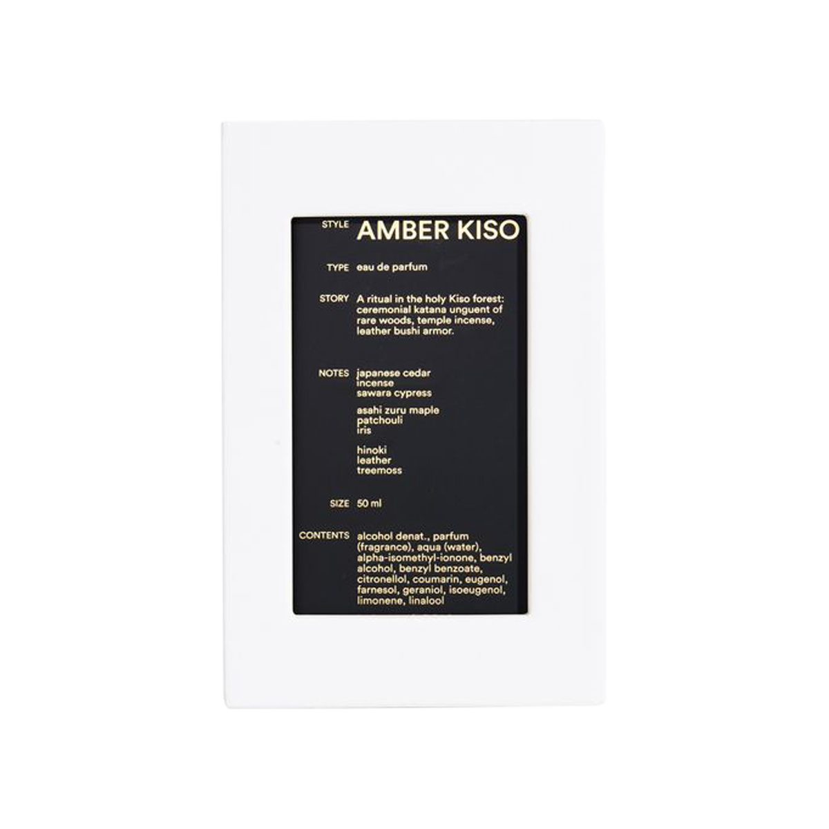 Amber Kiso Eau de Parfum 50ml