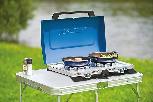 CAMPINGAZ - RECHAUD 2 FEUX XCELERATE AVEC TUYAU ET DETENDEUR