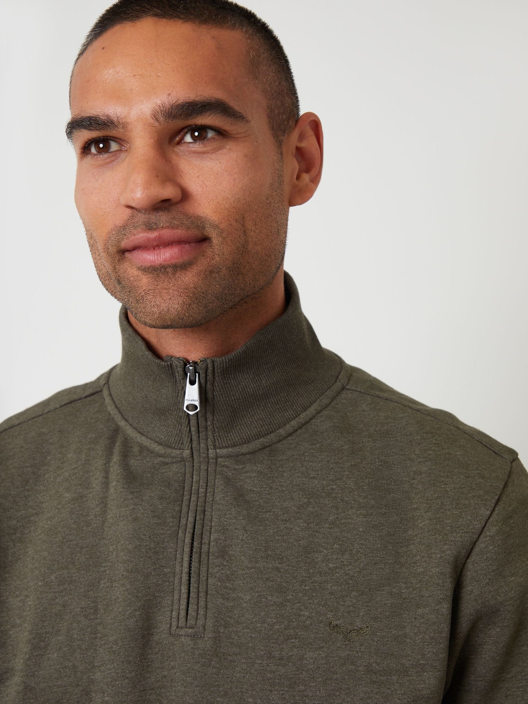 Threadbare Quarter Zip Sweatshirt