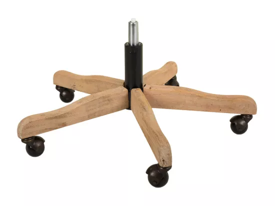 Chaise en bois tapissée avec roulettes 60x60x40/93h cm
