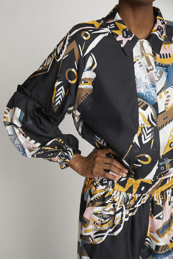 MUNTHE JELIMA Silk Shirt Black