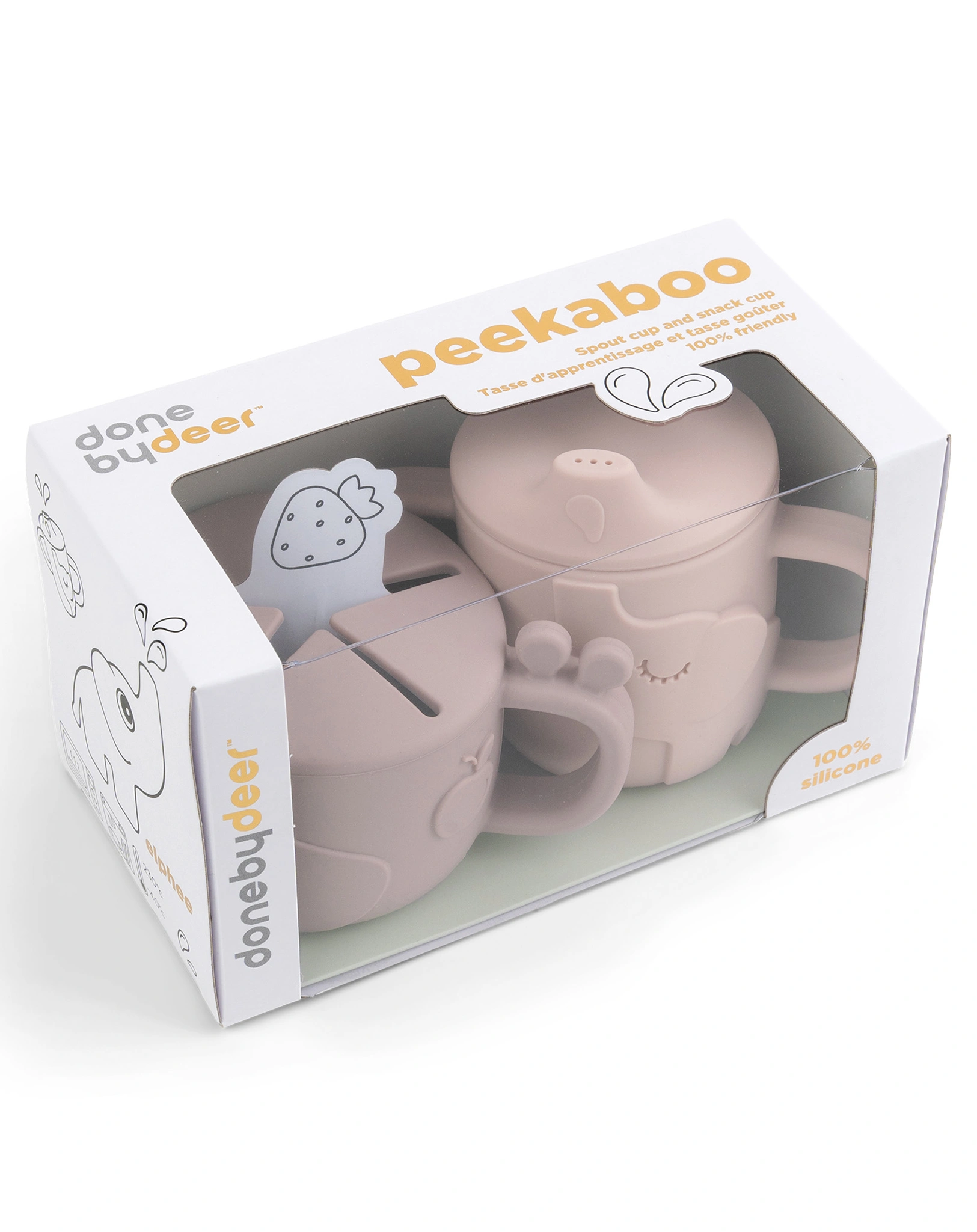 Trinkbecher Set PEEKABOO - DEER FRIENDS 3-teilig in rosa