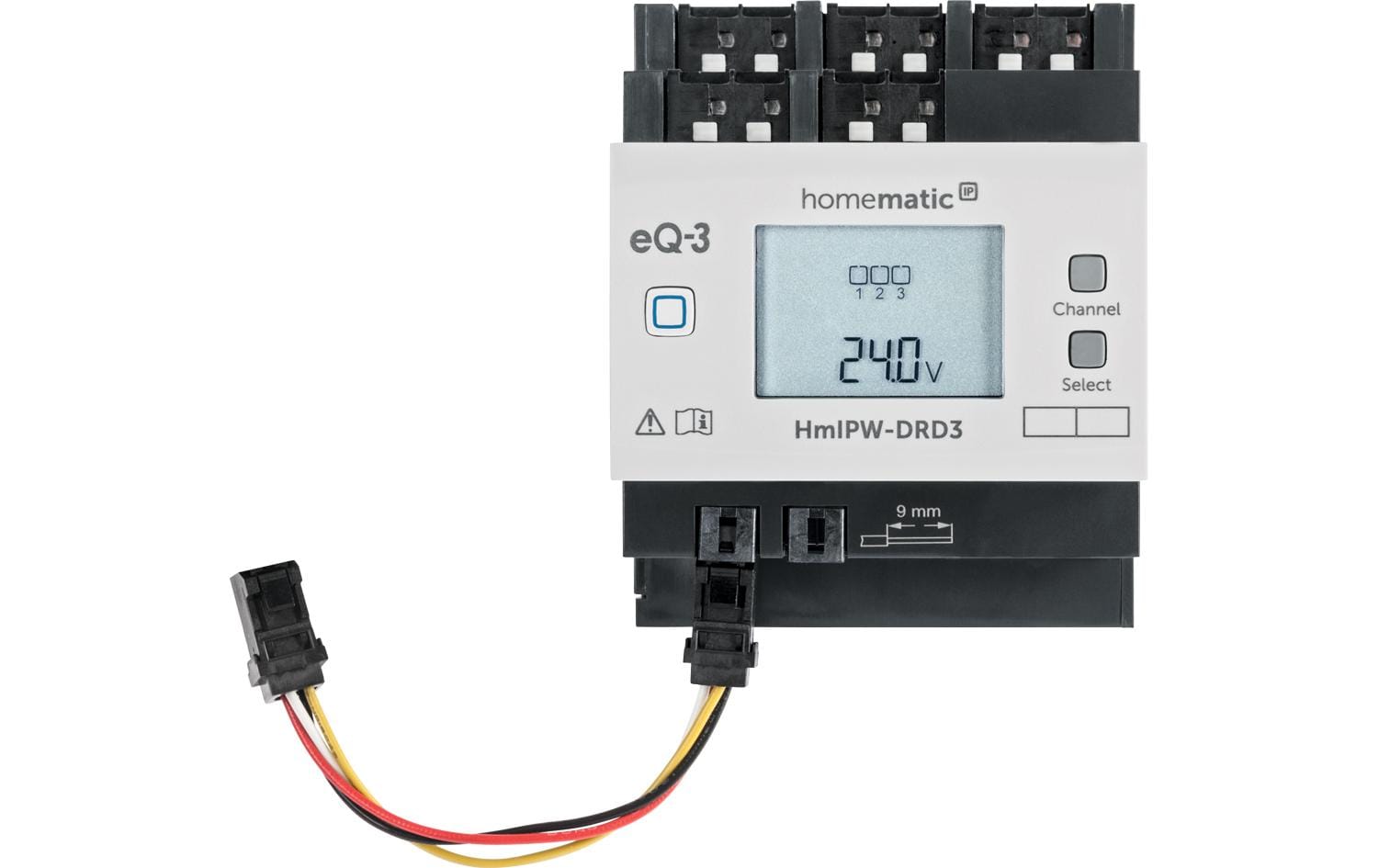 Smart Home Wired Dimmaktor 3-fach<br>Dimmen angeschlossener Leuchten über drei unabhängige Kanäle – HmIPW-DRD3