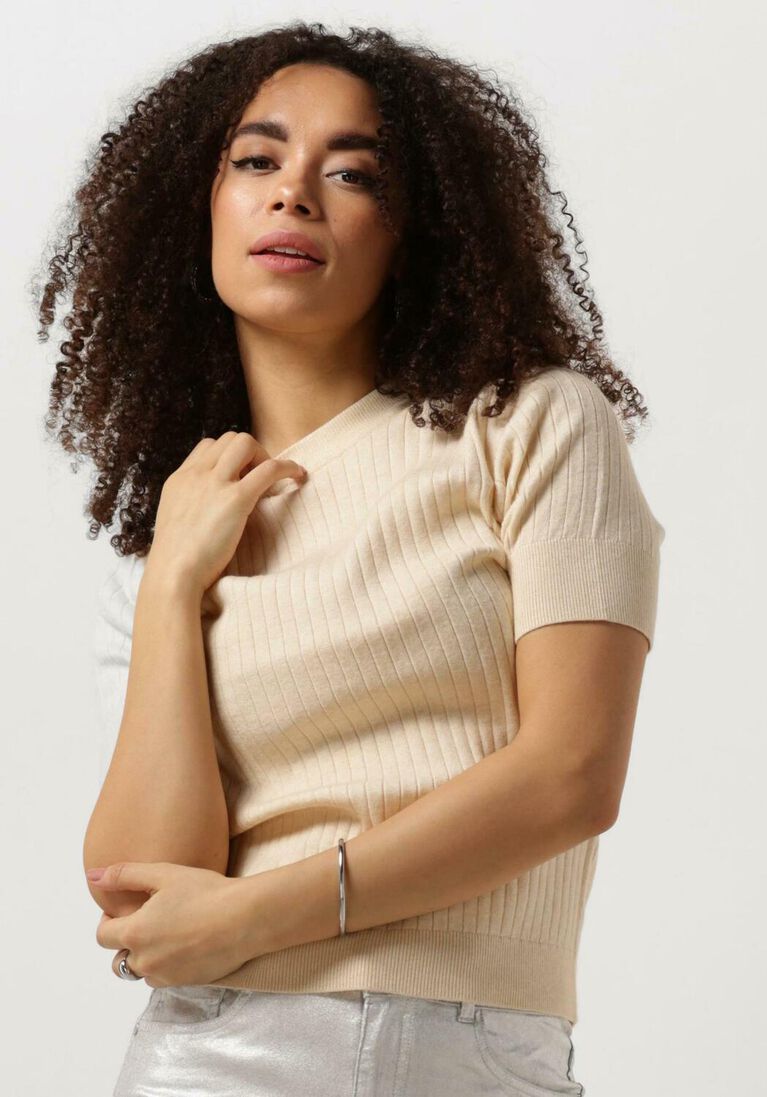 OBJECT zand object t-shirt objnoelle s/s knit t-shirt