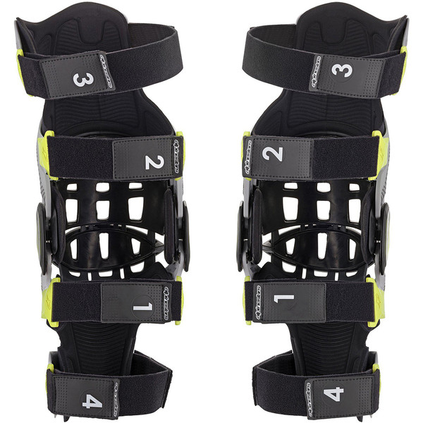 Alpinestars - Orthèse de genou Bionic-7 - Paire Gris / Jaune fluo