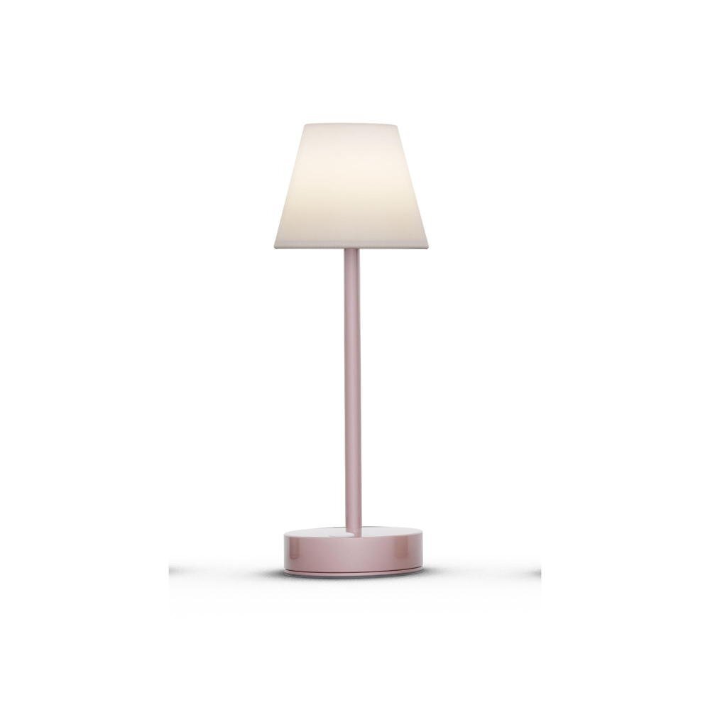 LED oplaadbare tafellamp Lola Slim 30 in roségoud 2W 160lm IP44
