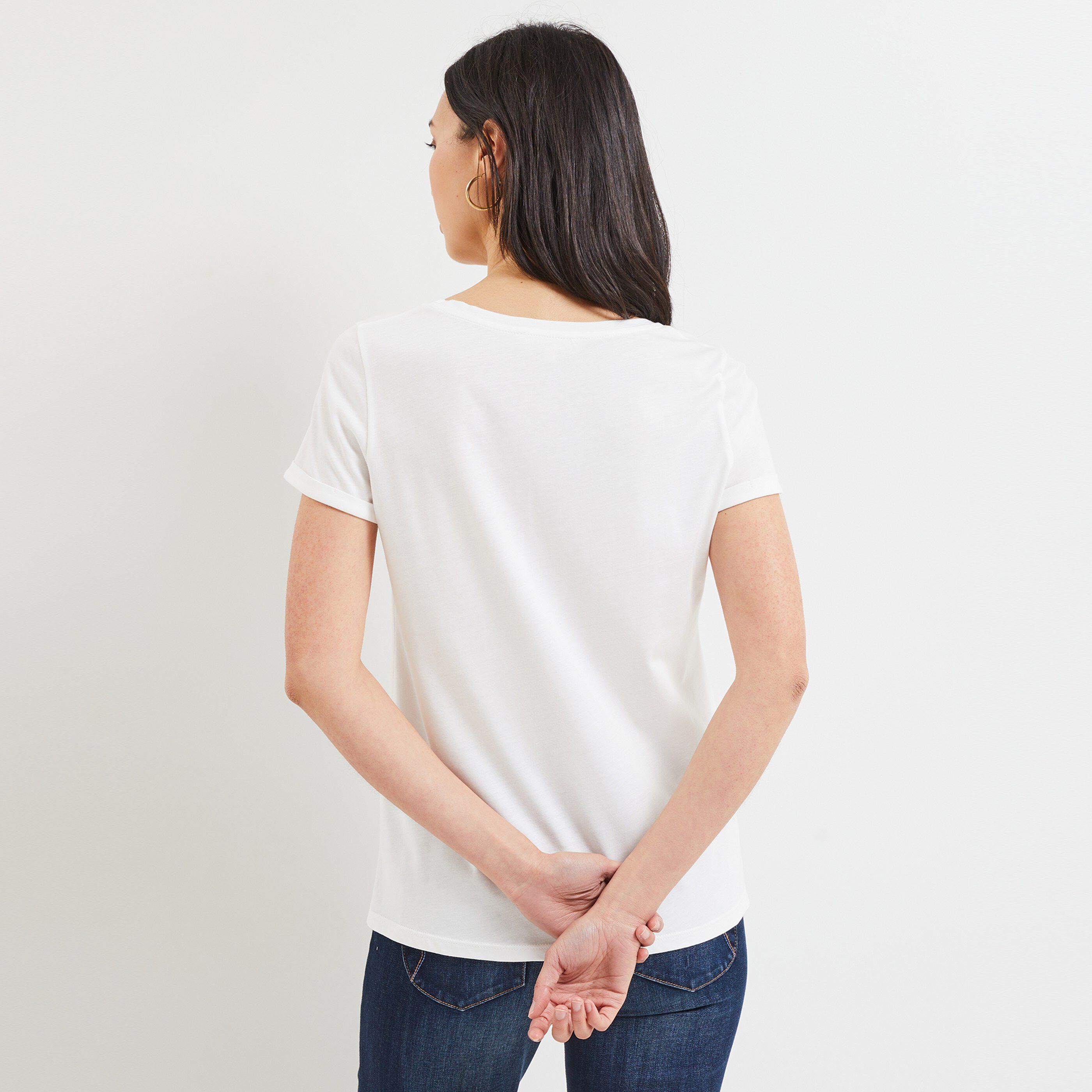 Tshirt print femme - BLANC CASSE