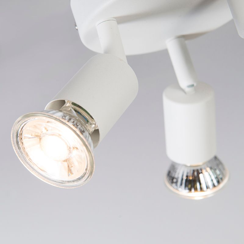 Moderne spot wit kantelbaar rond 3-lichts - Jeany