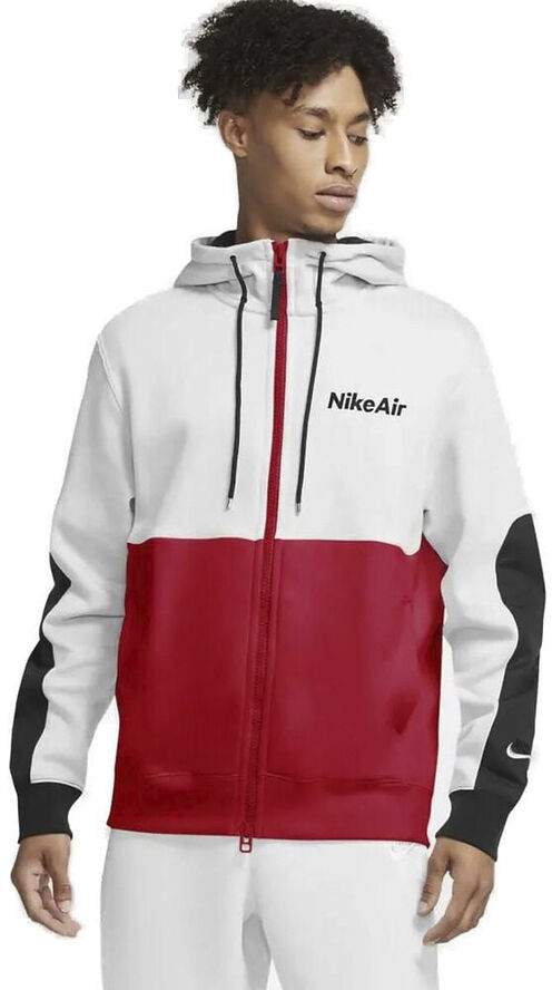 Nike Air Full Zip Fleece Haettetroje Hvid