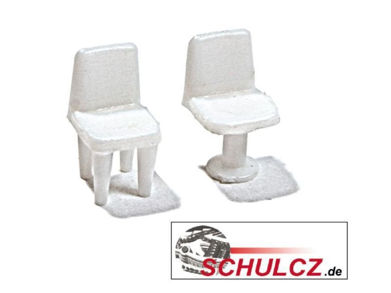 Stühle weiß, 1:100