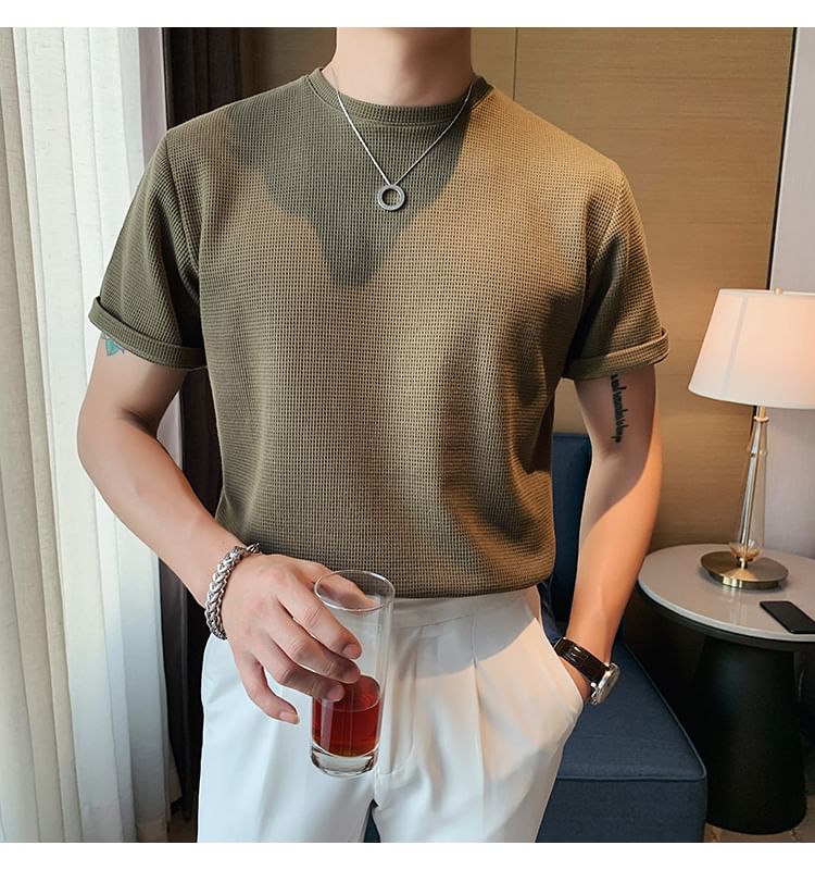GRAYCIOUS - Gebreid T-shirt met korte mouwen
