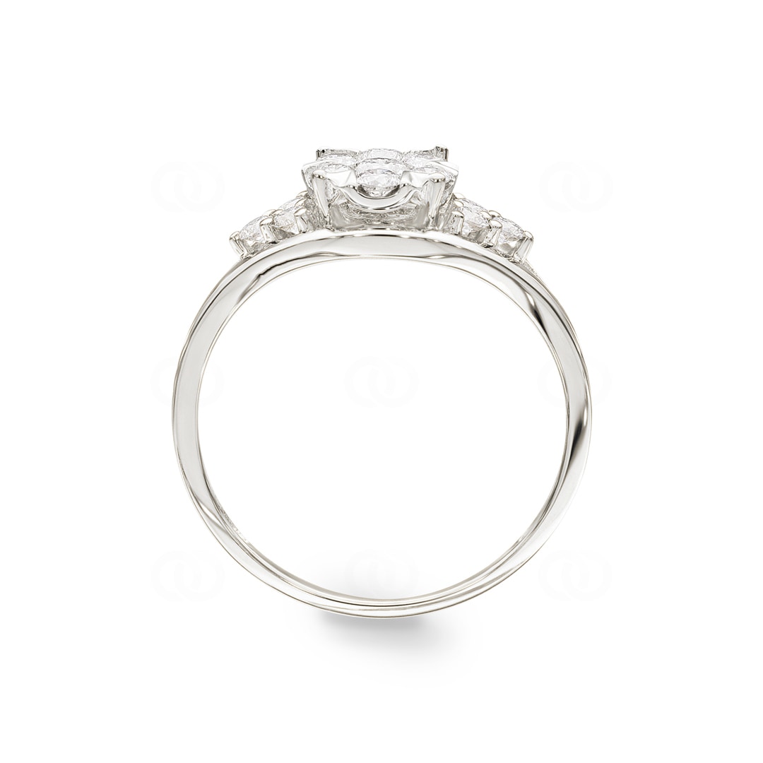 0.49 Karat Diamantring 750/18 K Weissgold