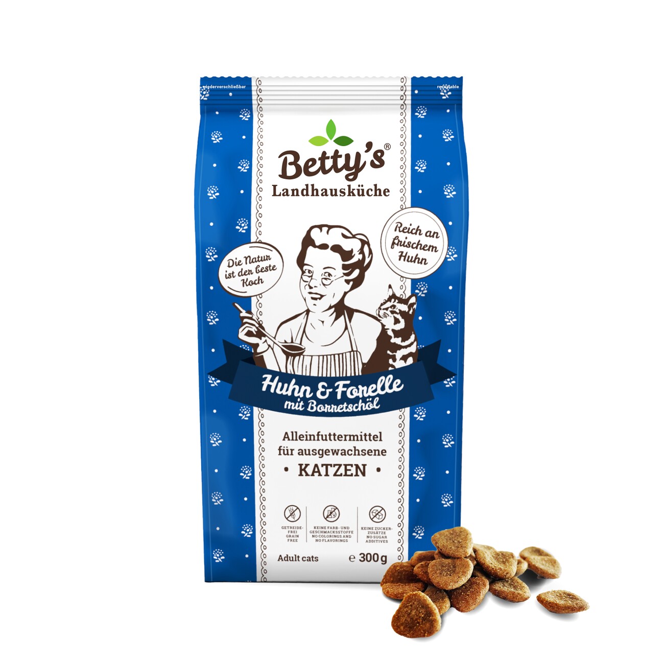 Betty's Landhausküche Trockenfutter Huhn Forelle 300 g