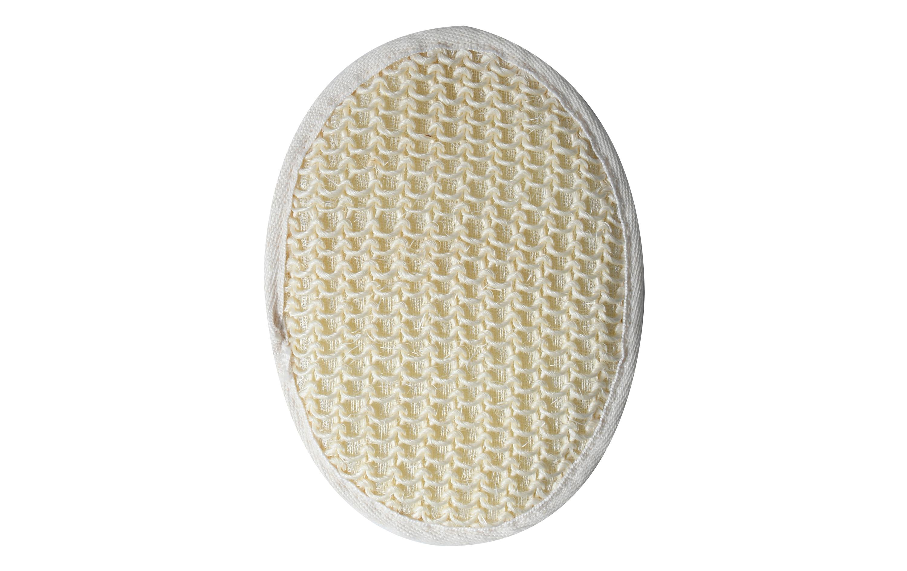 Peelingschwamm aus Sisal 20 x 13.5 cm, WeissBadeschwamm