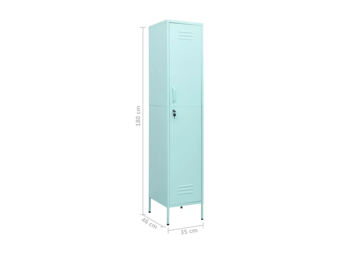 Armoire à casiers Vert menthe 35x46x180 cm Acier
