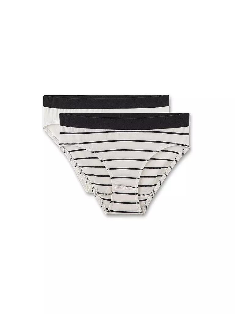 SANETTA Mädchen Slip 2-er Pkg white pebb creme