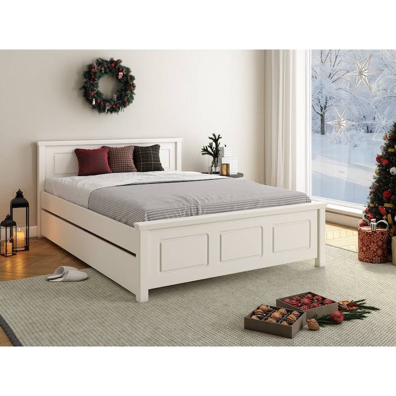 Massivholzbett HOME AFFAIRE ERIK Made in Europe optional mit Schublade Massivholz Kiefer