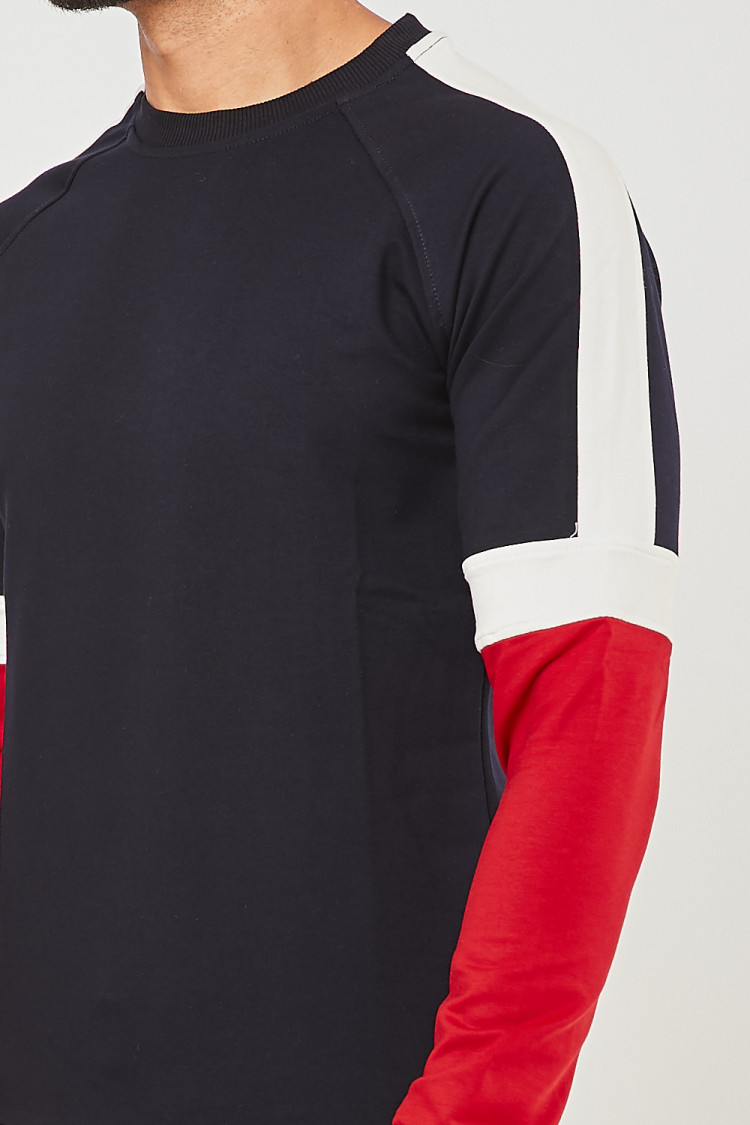 Pull bleu à bandes Brentiny