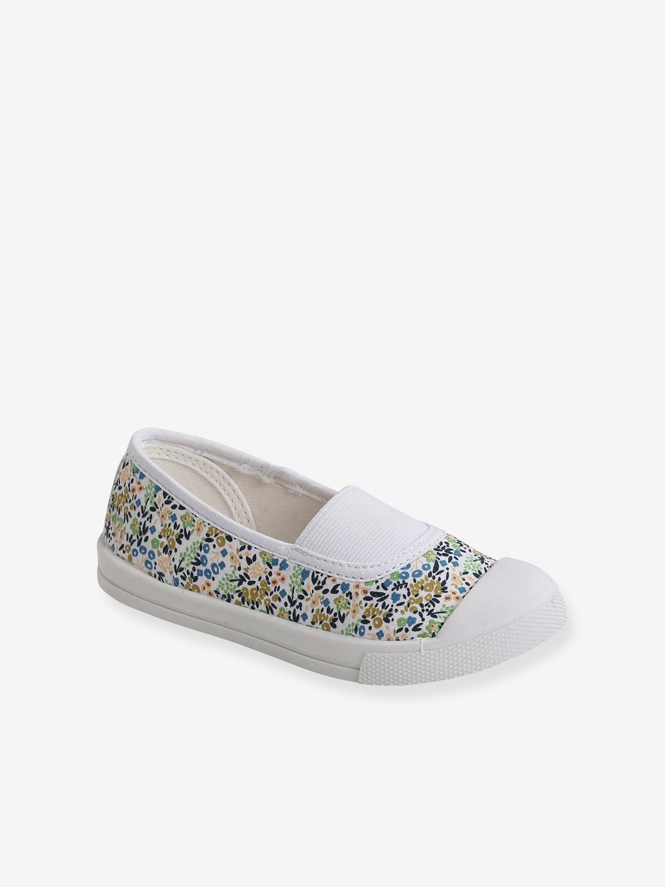 Tênis infantil elástico, branco com estampa