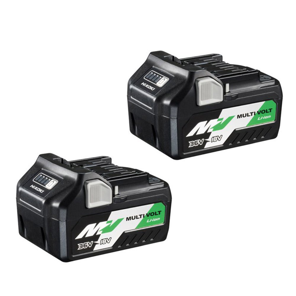 Pacote Duplo de Baterias de Íon-Lítio HIKOKI 18V/36V Multivolt 5.0/2.5Ah BSL36A18(TWN)
