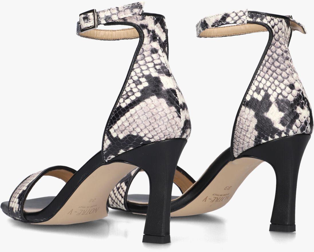 zwarte notre-v sandalen met hak 86605