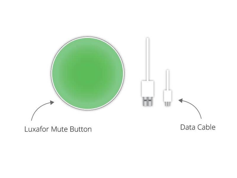 Luxafor Mute Button mit 0.5 m USB-A Kabel Luxafor Mute Button – USB-LED-Mikrofon-Stummschaltungstaste, die Ablenkungen eliminiert