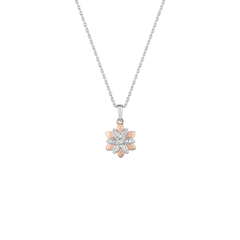 Collier Femme - Or 18 Carats - Diamant 0,05 Carats - Longueur : 42 cm