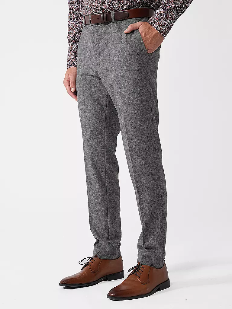 BOSS Flanellhose  grau