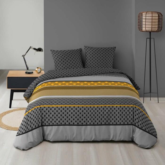PARURE 240X220CM MICROFIBRE IMPRIMEE ALLOVER COLORADO