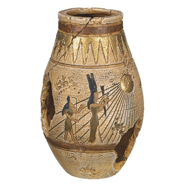 Vadigran Vaso Egípcio Decorativo para Aquário Médio