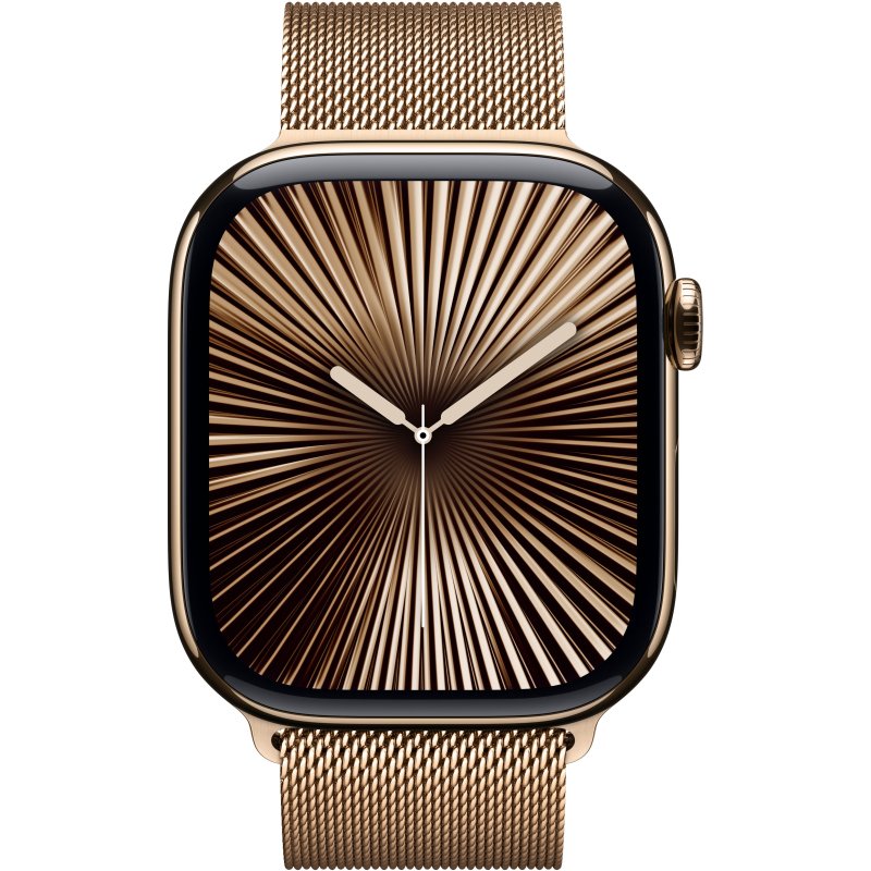 Apple Watch Series 10 OLED 46 mm Numérique 416 x 496 pixels Écran tactile 4G Or Wifi GPS (satellite)
