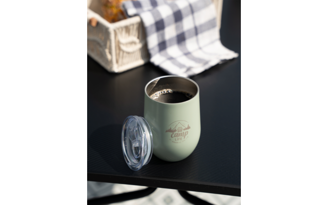 Camplife Edelstahl Thermo-Trinkbecher mit Deckel 360 ml