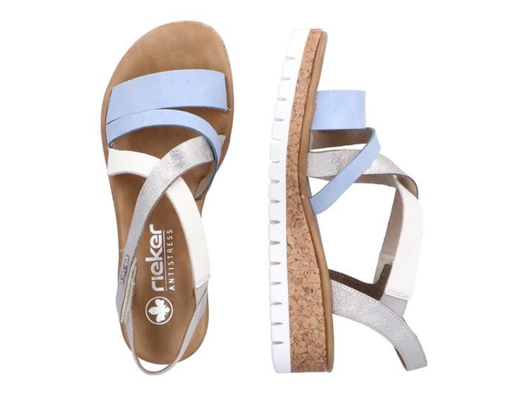 Rieker V4364 aqua/offwhite/fog-silver