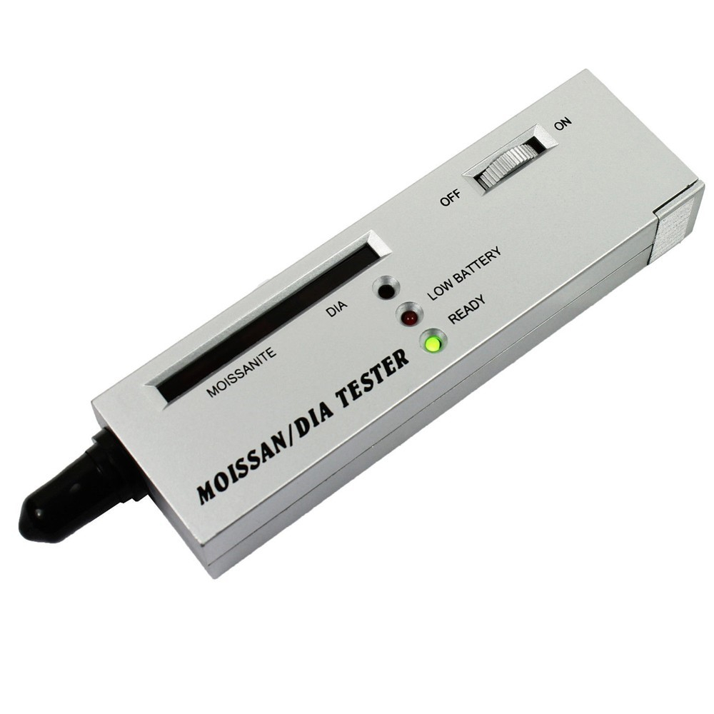 Moissanit Edelstein Tester Prüfer mit LED Display (Batteriebetrieben) - Silber
