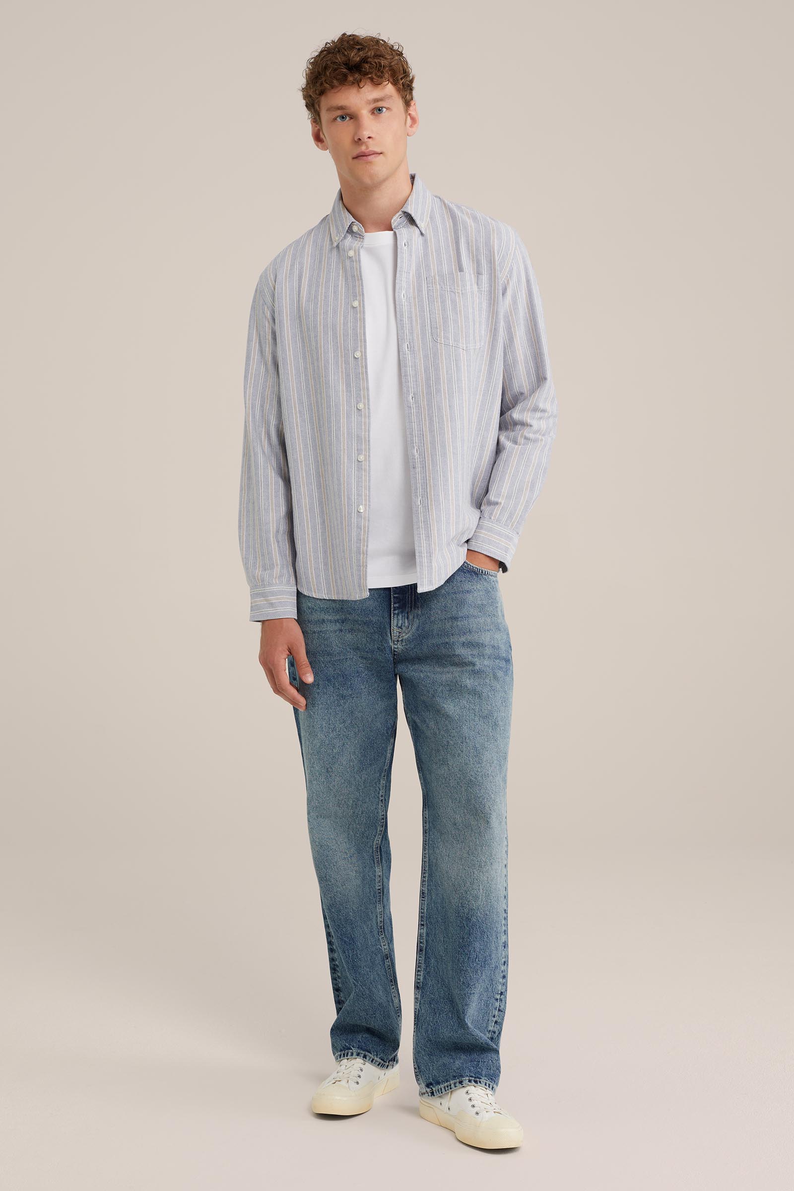 loose fit katoenen jeans Blue Ridge Donkerblauw