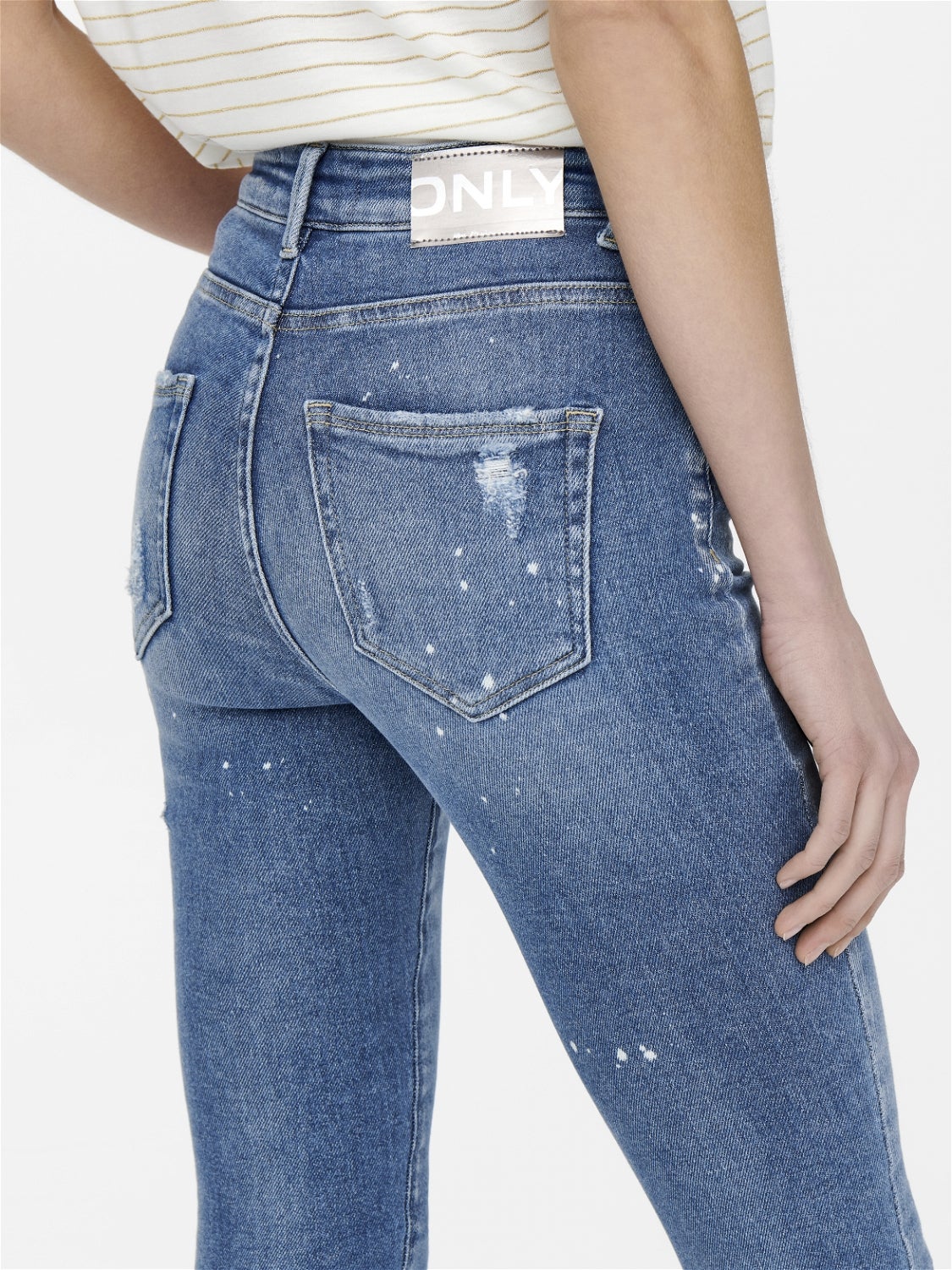 ONLMILA Hohe Taille Skinny Fit Jeans Light Blue Denim