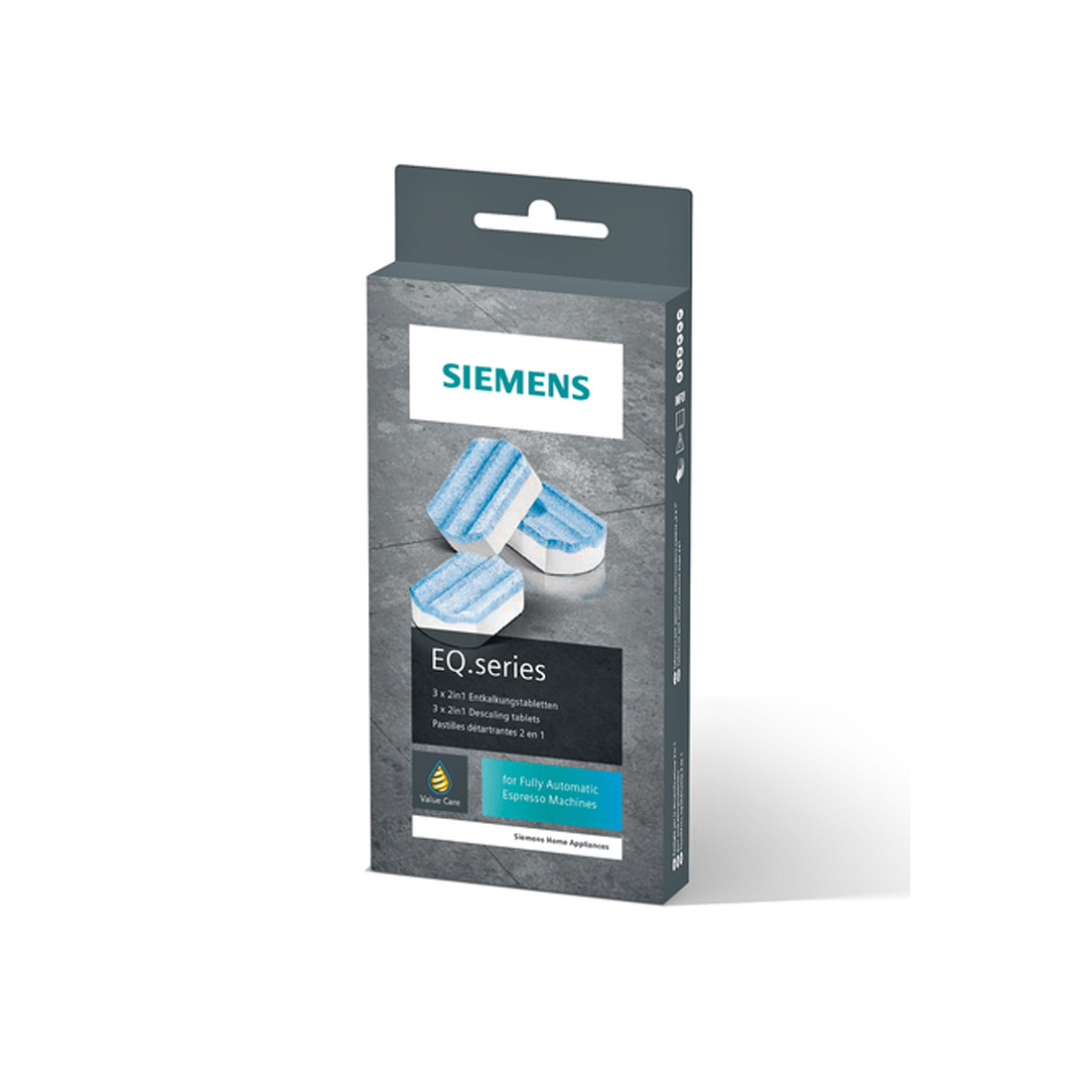 Siemens Entkalkungstabletten TZ80002A, 3 Stück, für Kaffeemaschinen