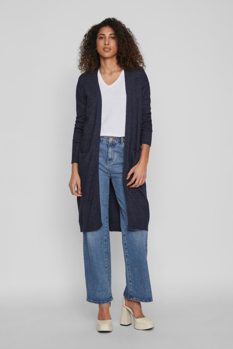 Vila blauwe dames vest