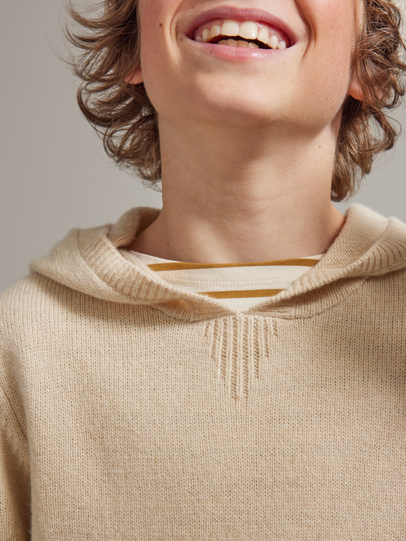 Sweat à capuche Garçon en laine majoritaire