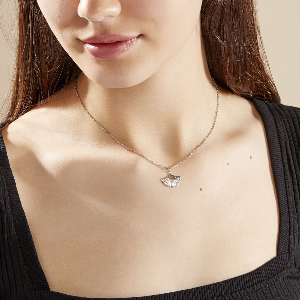 Collier Sahana Argent Blanc