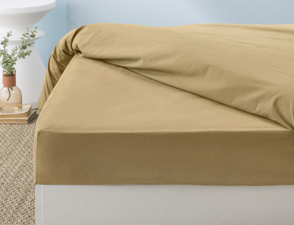 Drap-housse-Percale lavée