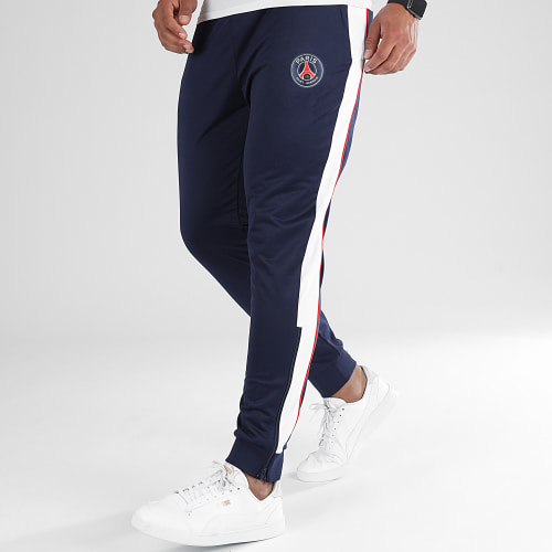 Pantalon Jogging A Bandes Bleu Marine