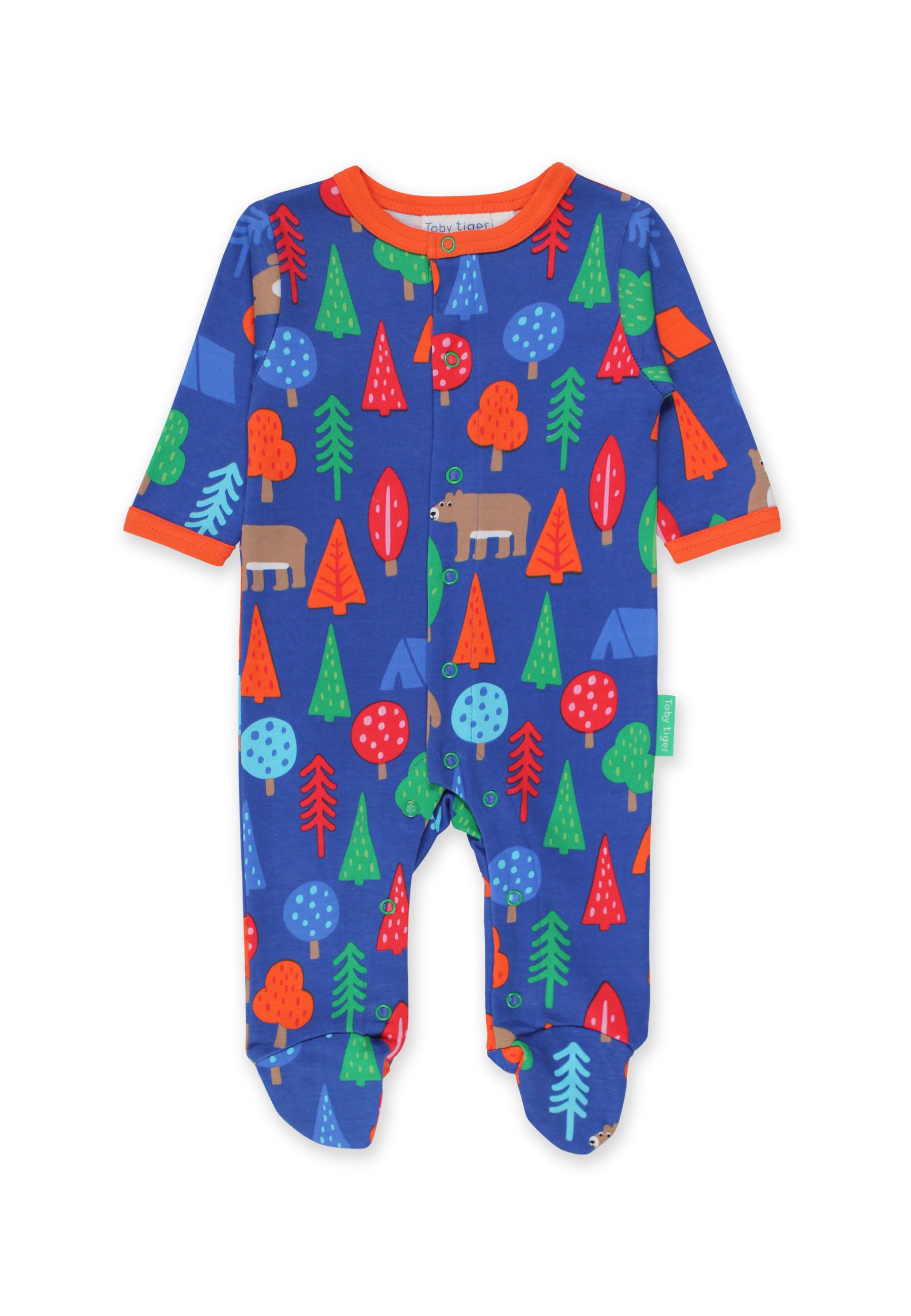 Toby Tiger Schlafanzug mit Camping Bären Print